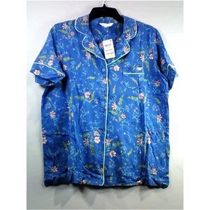 Charter Club Womens 9E0Z Regular Button-End Sleepwear, Blue, Size Medium